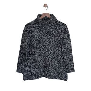 Sundance Sweater Wool Alpaca Blend Gray Turtleneck Chunky Knit Women's Small